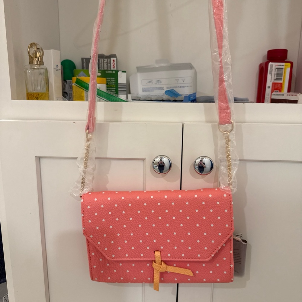 Matilda Jane Coral Polka Dot Bag